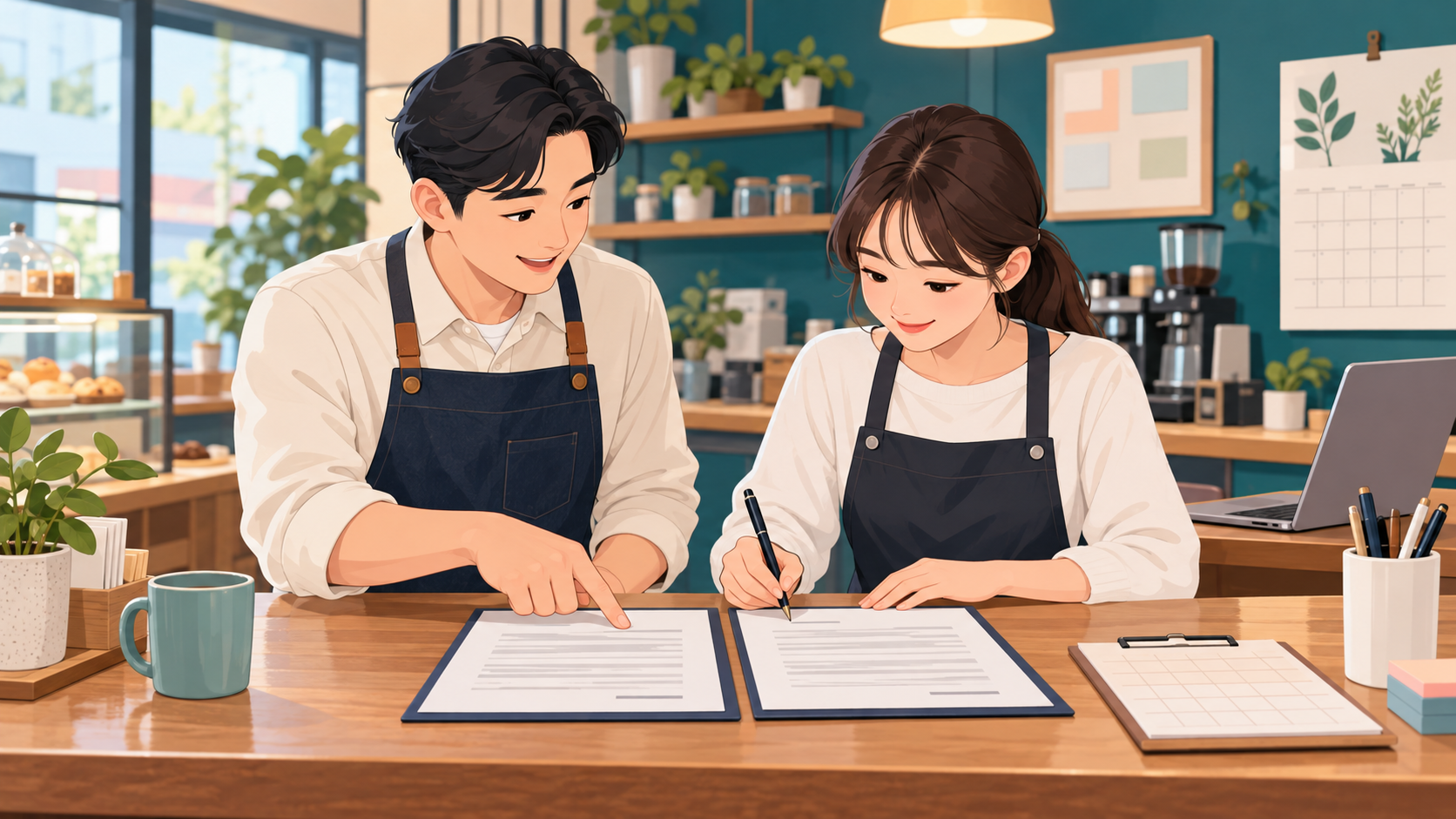 첫 직원 채용 2026 — 근로계약서 필수항목·전자교부·4대보험 순서